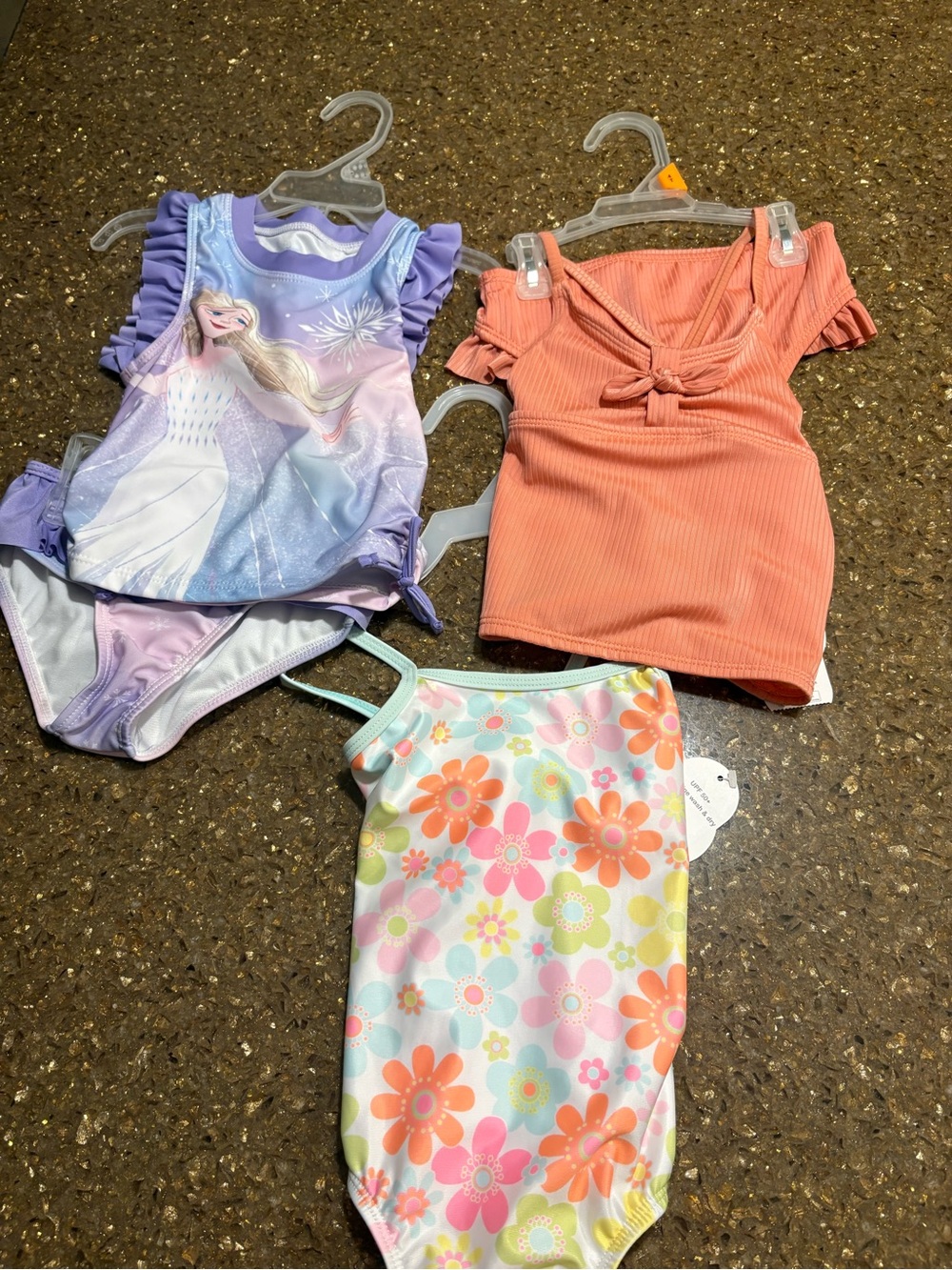 Disney Lavender and Light Blue Frozen Girls Swimsuit